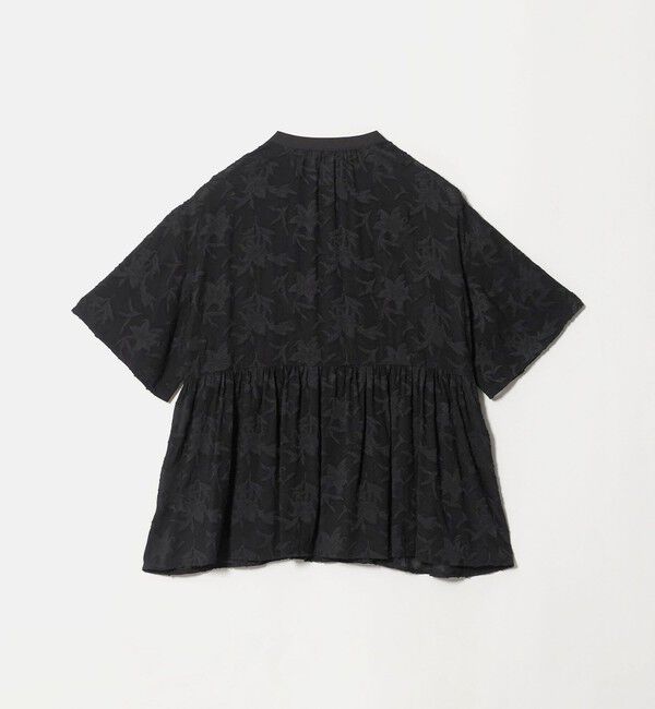 UNITED ARROWS green label relaxing「カット ジャガード 5分袖 ブラウス」|シャツ・ブラウス|