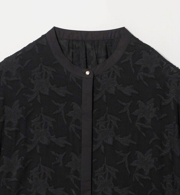 UNITED ARROWS green label relaxing「カット ジャガード 5分袖 ブラウス」|シャツ・ブラウス|
