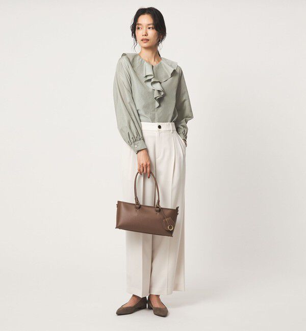 UNITED ARROWS green label relaxing「ラッフル ロングスリーブ ブラウス」|シャツ・ブラウス|