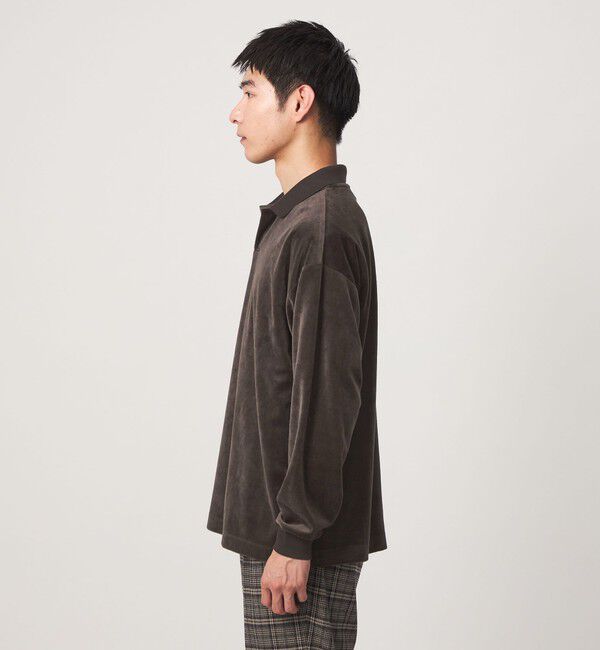 UNITED ARROWS green label relaxing「ベロア スキッパー 長袖 ポロシャツ」|Tシャツ・カットソー|