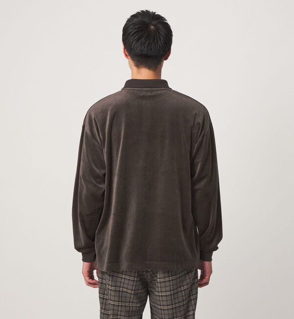 UNITED ARROWS green label relaxing「ベロア スキッパー 長袖 ポロシャツ」|Tシャツ・カットソー|