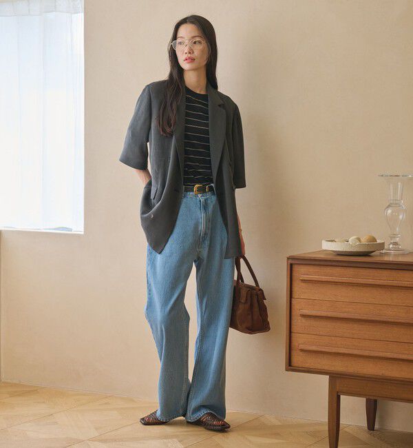 BEAUTY&YOUTH UNITED ARROWS「ポリエステル メッシュ ハーフスリーブ ジャケット ウォッシャブル」|テーラードジャケット|