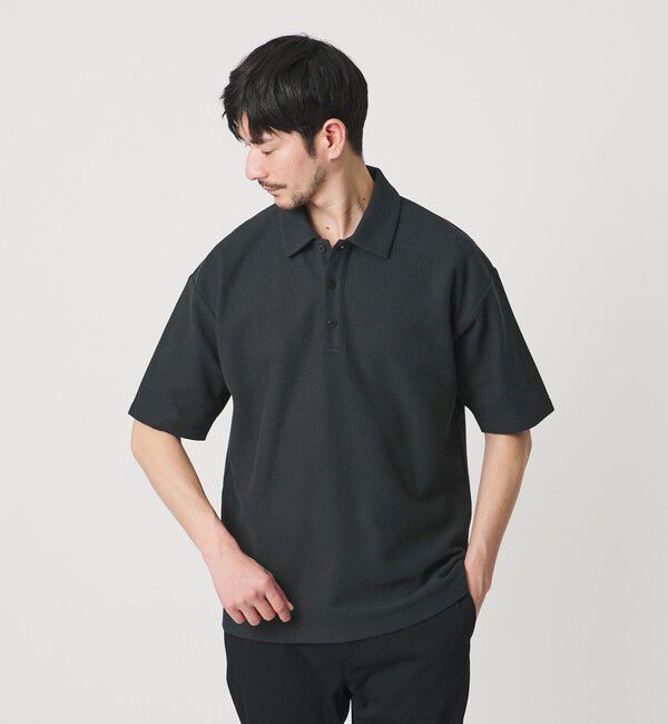 BEAUTY&YOUTH UNITED ARROWS「【WEB限定 WARDROBE SMART】エアリー カノコ ポロシャツ	【抗菌防臭・UVカット】」|ポロシャツ|BLACK