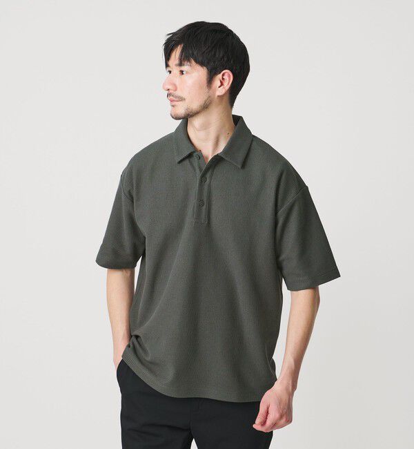 BEAUTY&YOUTH UNITED ARROWS「【WEB限定 WARDROBE SMART】エアリー カノコ ポロシャツ	【抗菌防臭・UVカット】」|ポロシャツ|DK.GRAY