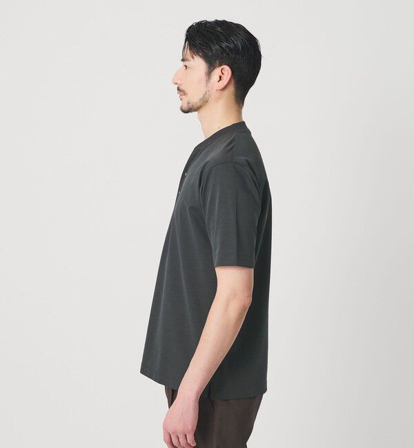 BEAUTY&YOUTH UNITED ARROWS「【WEB限定 WARDROBE SMART】クール ハイゲージ モクロディ ヘンリーネック カットソー【抗菌防臭・接触冷感」|Tシャツ・カットソー|