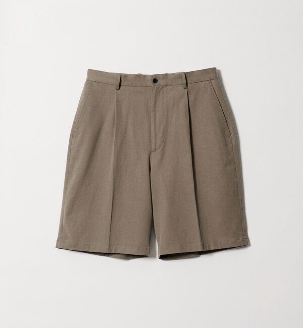 STEVEN ALAN「＜Steven Alan＞ グレース ツイル アウト ワンプリーツ ショート パンツ」|スラックス|MD.GRAY