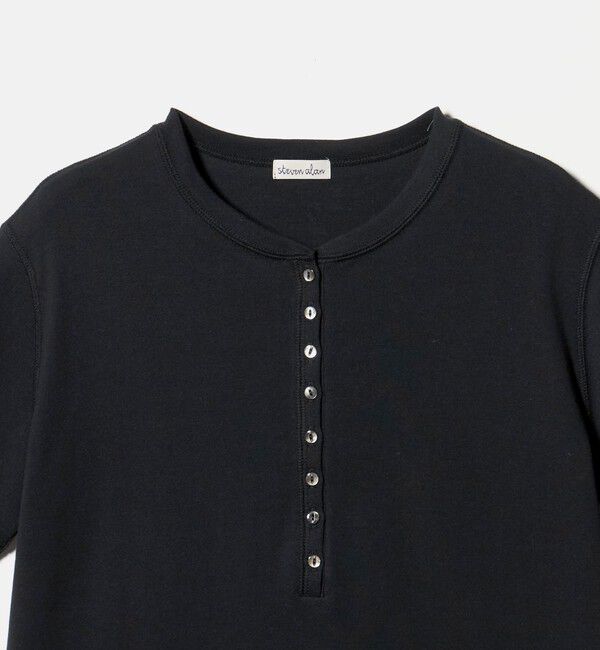 STEVEN ALAN「＜Steven Alan＞コットン ヘンリーネック ショートスリーブ プルオーバー」|Tシャツ・カットソー|