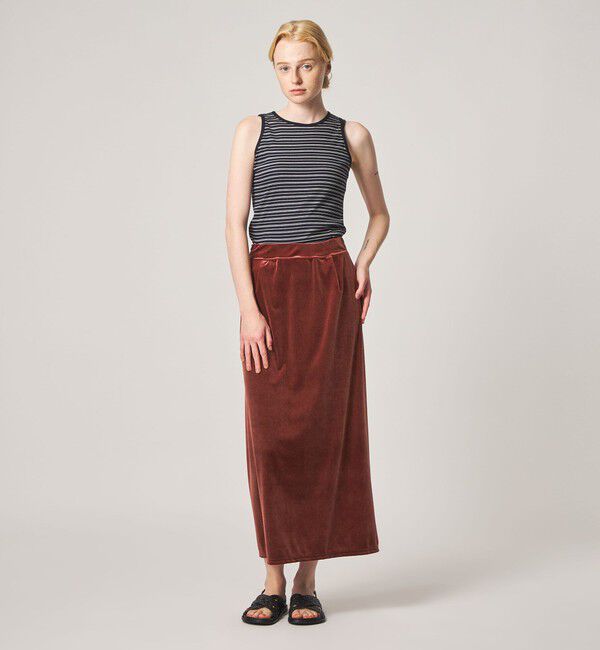 STEVEN ALAN「＜Steven Alan＞ベロア ストレート ロング スカート」|スカート|