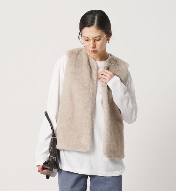 BEAUTY&YOUTH UNITED ARROWS「ポリエステル フェイクファー ベスト」|ベスト・ジレ|