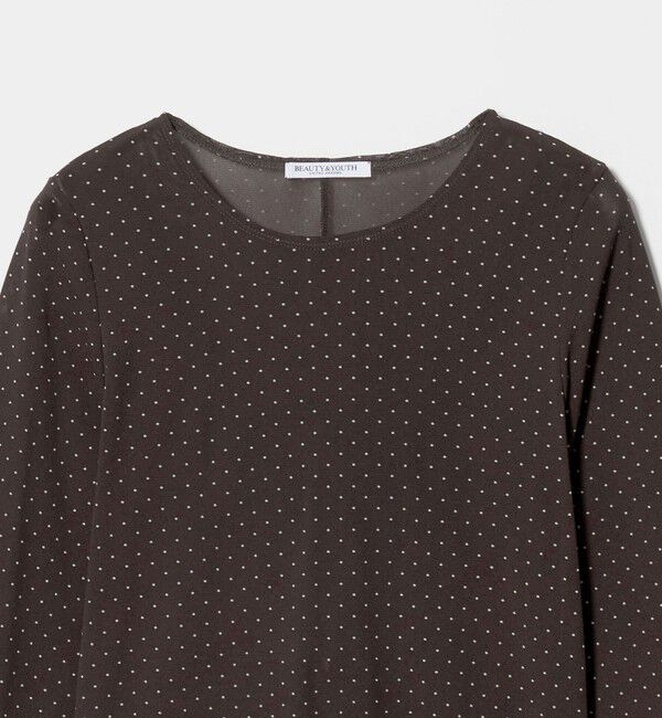 BEAUTY&YOUTH UNITED ARROWS「ドット チュール ロングスリーブ カットソー」|Tシャツ・カットソー|