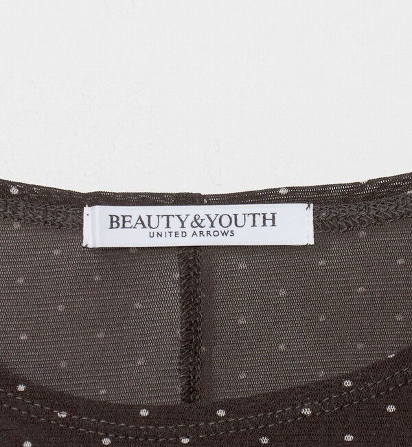 BEAUTY&YOUTH UNITED ARROWS「ドット チュール ロングスリーブ カットソー」|Tシャツ・カットソー|