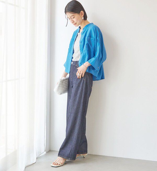 SHIPS for women「【実力派ベーシック】〈手洗い可能〉シルク混 シアー 羽織 シャツ」|シャツ・ブラウス|