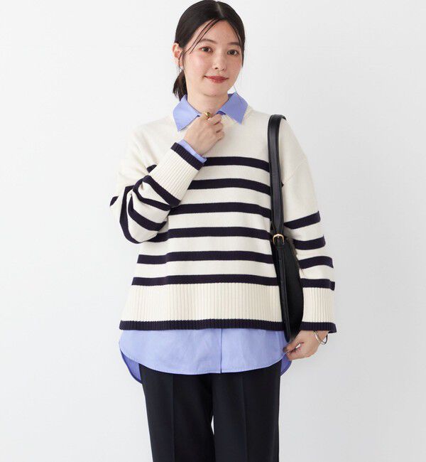 SHIPS Colors 「《新色予約》SHIPS Colors:〈手洗い可能〉フラッフィー クルーネック ニット◆」|ニット・セーター|