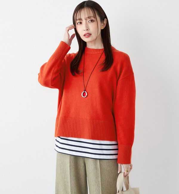 SHIPS Colors 「《新色予約》SHIPS Colors:〈手洗い可能〉フラッフィー クルーネック ニット◆」|ニット・セーター|