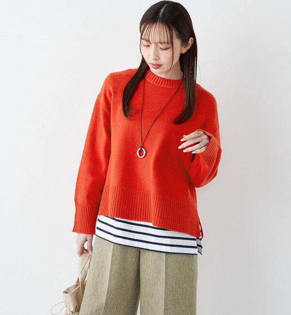SHIPS Colors 「《新色予約》SHIPS Colors:〈手洗い可能〉フラッフィー クルーネック ニット◆」|ニット・セーター|