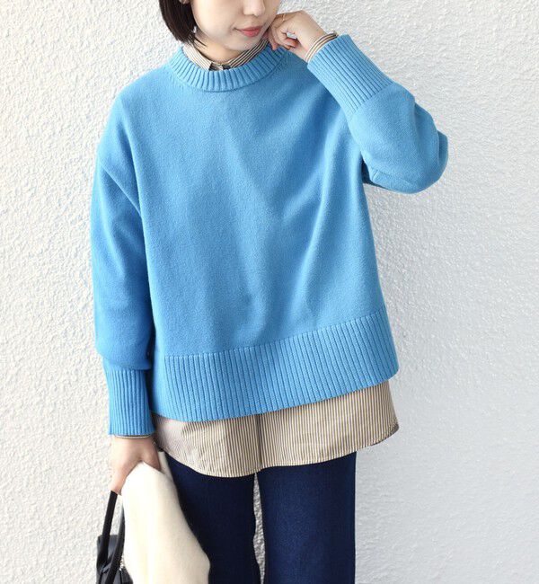 SHIPS Colors 「《新色予約》SHIPS Colors:〈手洗い可能〉フラッフィー クルーネック ニット◆」|ニット・セーター|
