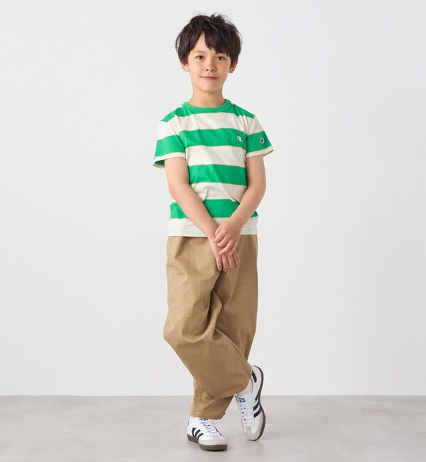 SHIPS any「Champion:〈洗濯機可能〉ワイド ボーダー ワンポイント 刺繍 Tシャツ<KIDS>」|Tシャツ・カットソー|