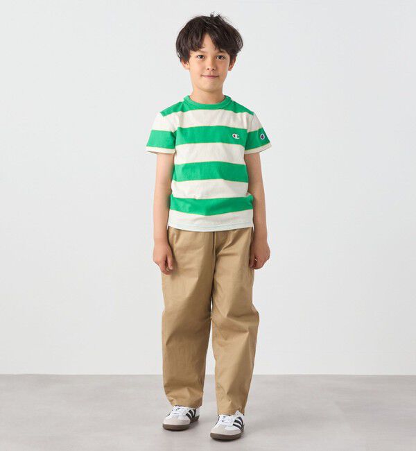 SHIPS any「Champion:〈洗濯機可能〉ワイド ボーダー ワンポイント 刺繍 Tシャツ<KIDS>」|Tシャツ・カットソー|