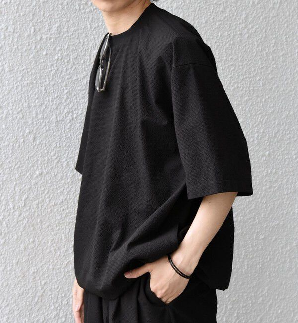 SHIPS any「SHIPS any:〈撥水/軽量/ストレッチ〉SOLOTEX(R)  シアサッカー スピンドル Tシャツ ◇」|Tシャツ・カットソー|