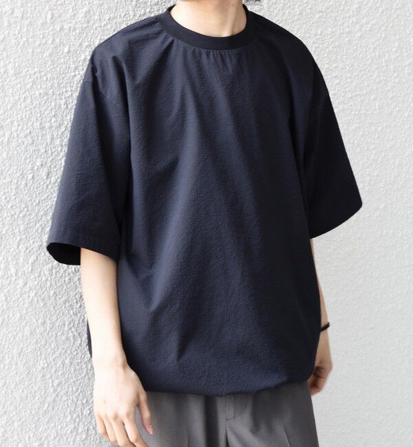 SHIPS any「SHIPS any:〈撥水/軽量/ストレッチ〉SOLOTEX(R)  シアサッカー スピンドル Tシャツ ◇」|Tシャツ・カットソー|