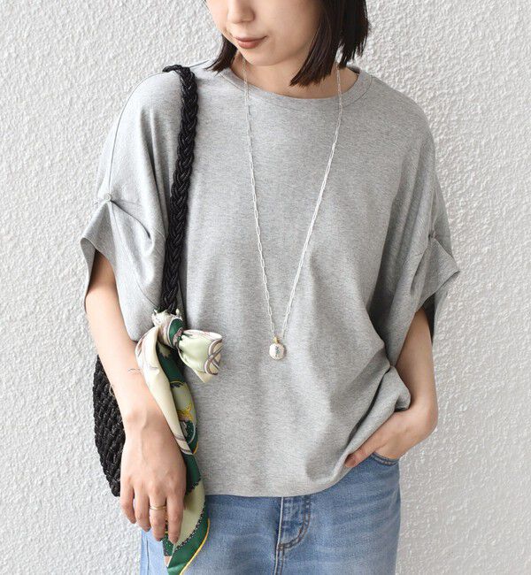 SHIPS Colors 「SHIPS Colors:〈手洗い可能〉スムース 2WAYスリーブ ニュアンス TEE◇」|Tシャツ・カットソー|