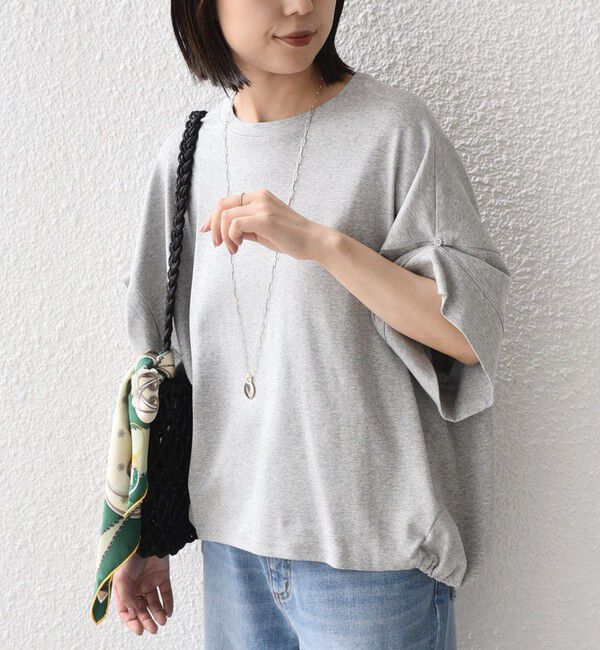 SHIPS Colors 「SHIPS Colors:〈手洗い可能〉スムース 2WAYスリーブ ニュアンス TEE◇」|Tシャツ・カットソー|