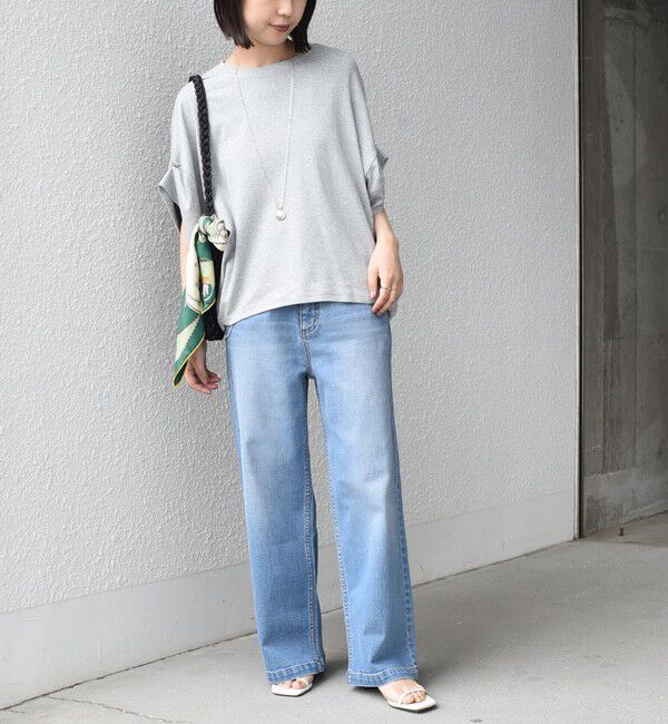 SHIPS Colors 「SHIPS Colors:〈手洗い可能〉スムース 2WAYスリーブ ニュアンス TEE◇」|Tシャツ・カットソー|