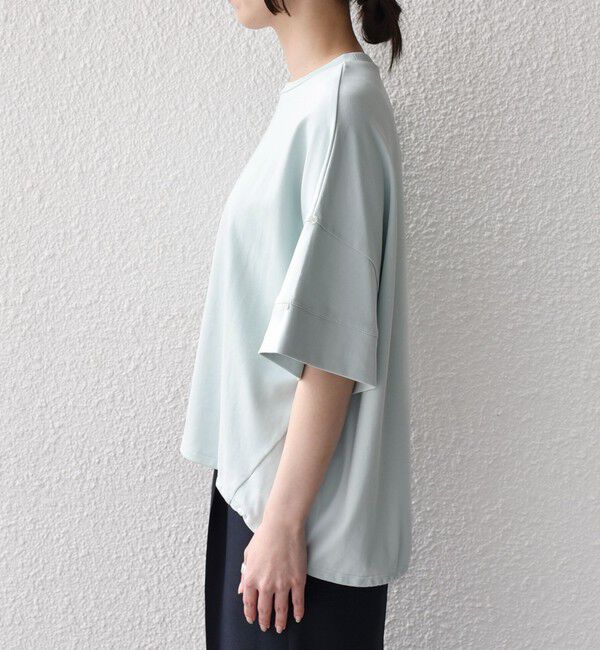 SHIPS Colors 「SHIPS Colors:〈手洗い可能〉スムース 2WAYスリーブ ニュアンス TEE◇」|Tシャツ・カットソー|