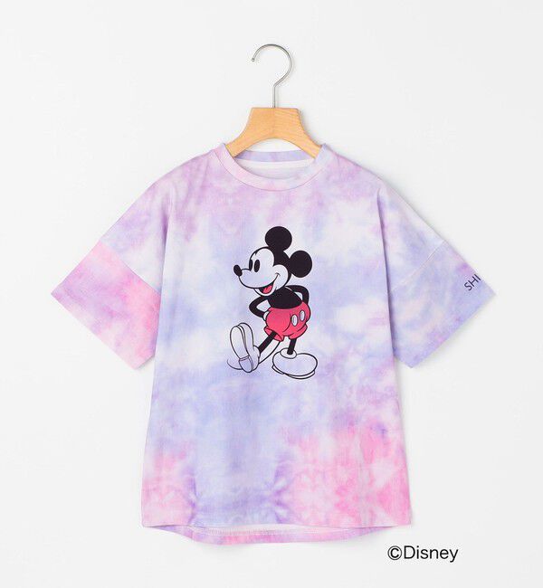 SHIPS KIDS「SHIPS KIDS:130～170cm / ミッキーマウス プリント タイダイ風 Tシャツ」|Tシャツ・カットソー|ラベンダー