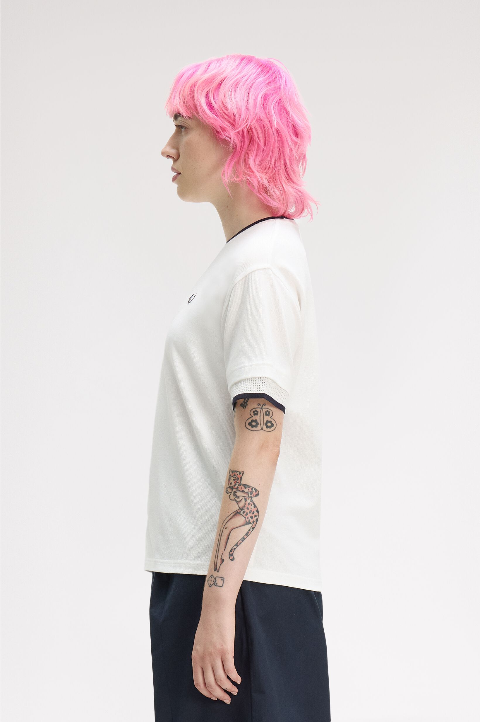 FRED PERRY 「Tipped Mesh Pique T-Shirt／ティップラインメッシュピケTシャツ」|Tシャツ・カットソー|