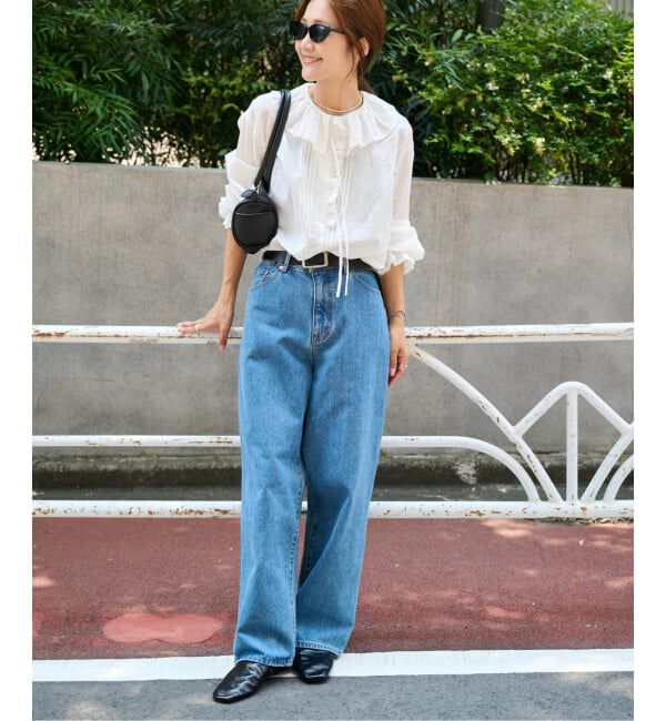 OUTDOOR PRODUCTS Usual Things「≪予約≫コットンレースフリルカラーブラウス」|シャツ・ブラウス|