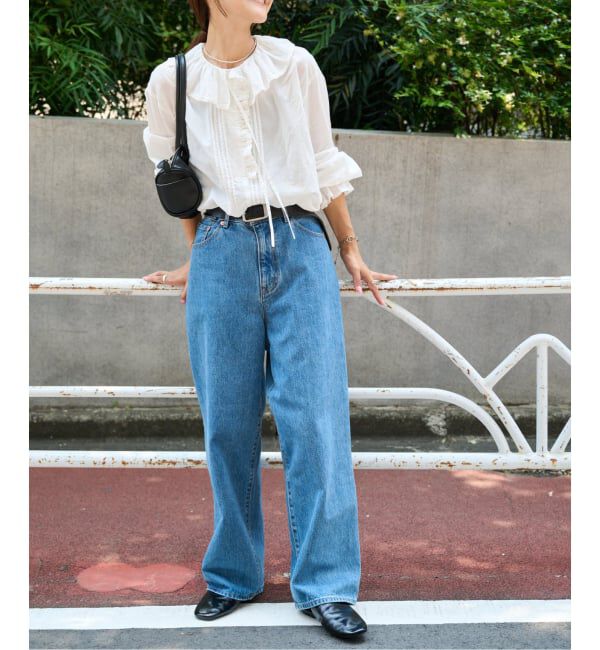 OUTDOOR PRODUCTS Usual Things「≪予約≫コットンレースフリルカラーブラウス」|シャツ・ブラウス|