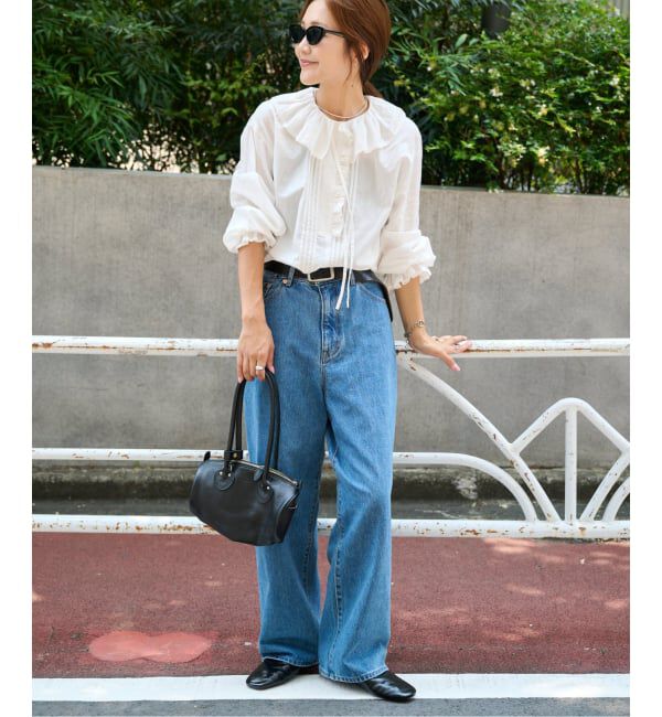OUTDOOR PRODUCTS Usual Things「≪予約≫コットンレースフリルカラーブラウス」|シャツ・ブラウス|