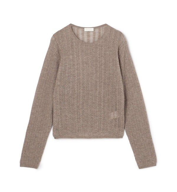 Ballsey「ミニスパンコール クルーネックプルオーバー」|ニット・セーター|45 ベージュ