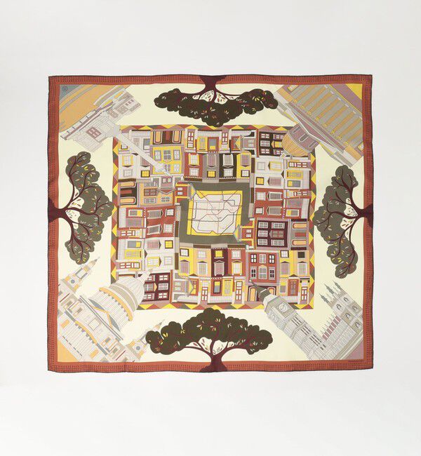 TOMORROWLAND GOODS「ATELIER TOMORROW LONDON CITY シルクスカーフ」|バンダナ・スカーフ|