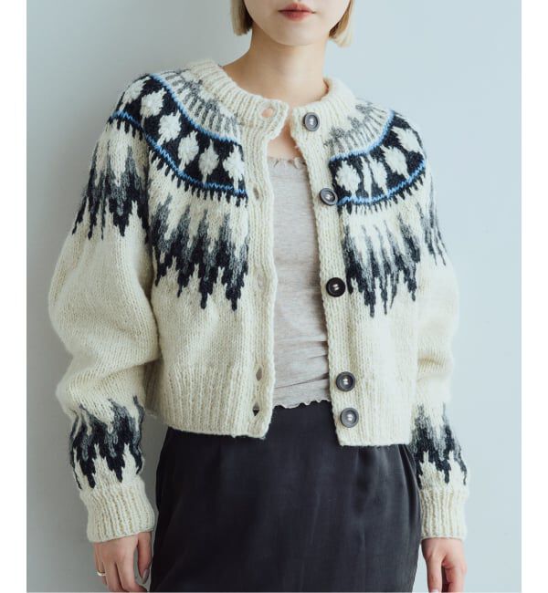 IENA LA BOUCLE「《予約》IENA LA BOUCLE ノルディックハンドニットカーディガン」|ニット・セーター|