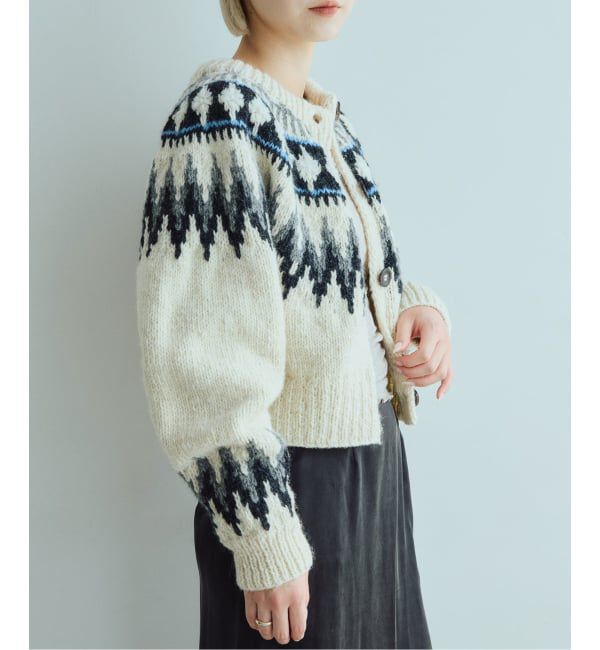 IENA LA BOUCLE「《予約》IENA LA BOUCLE ノルディックハンドニットカーディガン」|ニット・セーター|