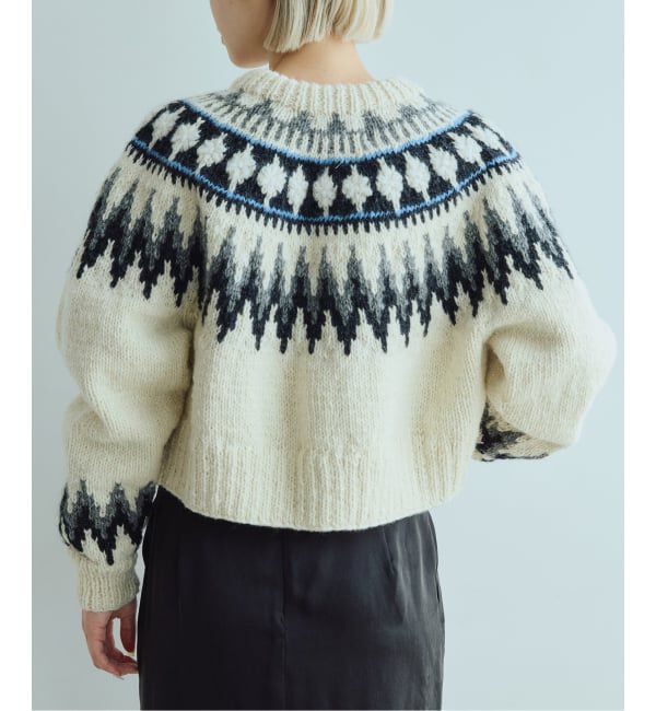 IENA LA BOUCLE「《予約》IENA LA BOUCLE ノルディックハンドニットカーディガン」|ニット・セーター|