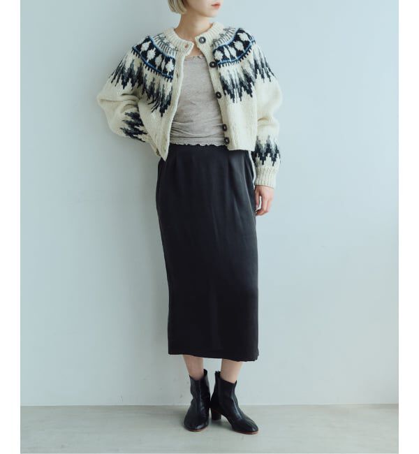IENA LA BOUCLE「《予約》IENA LA BOUCLE ノルディックハンドニットカーディガン」|ニット・セーター|
