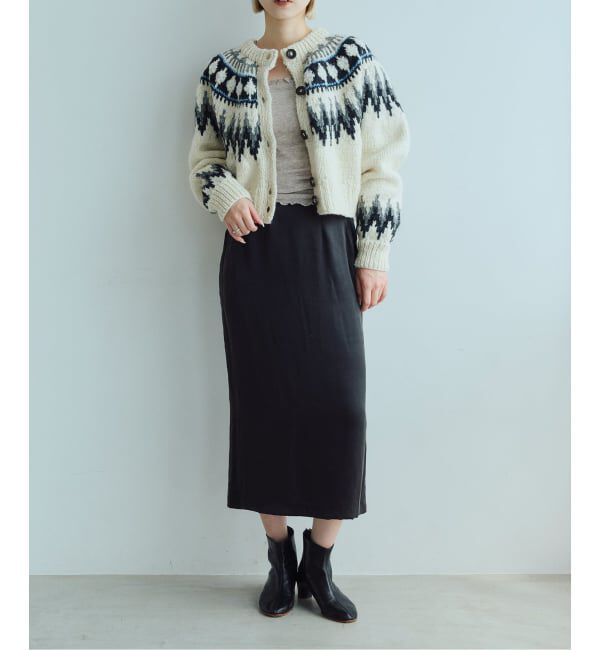 IENA LA BOUCLE「《予約》IENA LA BOUCLE ノルディックハンドニットカーディガン」|ニット・セーター|