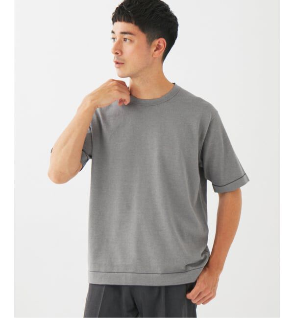 EDIFICE「マイクロ ボーダー ニット Tシャツ」|Tシャツ・カットソー|