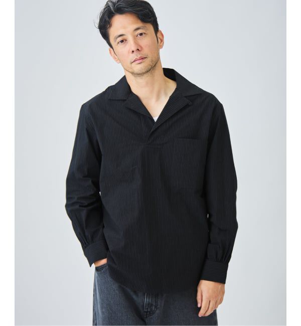 EDIFICE「Chambray Gauze プルオーバー シャツ」|シャツ・ブラウス|