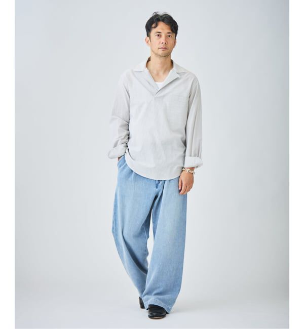 EDIFICE「Chambray Gauze プルオーバー シャツ」|シャツ・ブラウス|