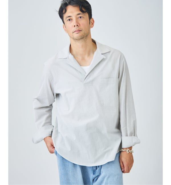 EDIFICE「Chambray Gauze プルオーバー シャツ」|シャツ・ブラウス|