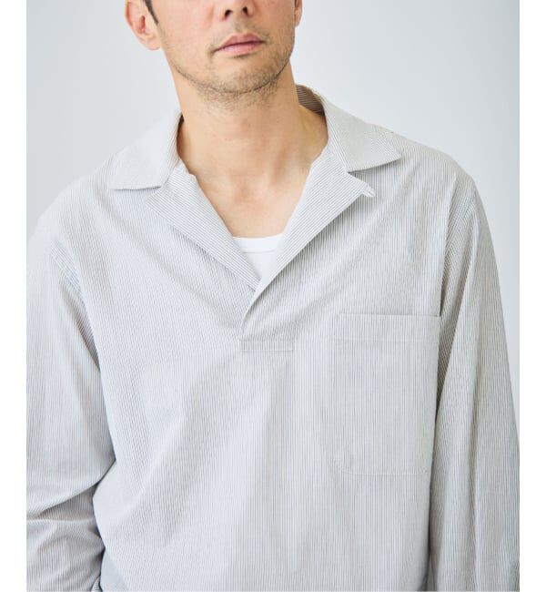 EDIFICE「Chambray Gauze プルオーバー シャツ」|シャツ・ブラウス|