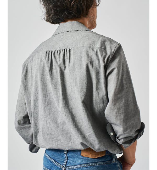 EDIFICE「Chambray Gauze プルオーバー シャツ」|シャツ・ブラウス|