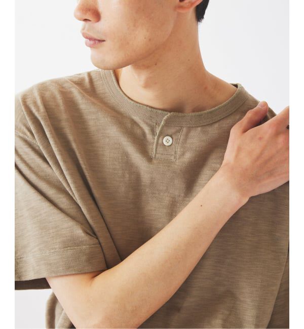 JOURNAL STANDARD relume「スラブ天竺 1ボタン ヘンリーネック Tシャツ」|Tシャツ・カットソー|