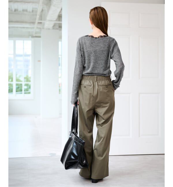 U by SPICK&SPAN「《予約》レースドッキングニット」|ニット・セーター|