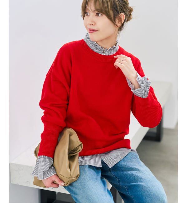Spick and Span「《予約》スタンドフリルブラウス」|シャツ・ブラウス|