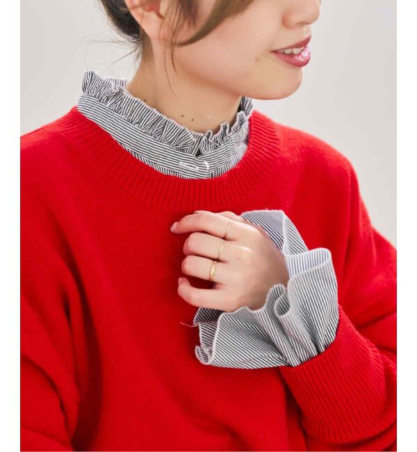 Spick and Span「《予約》スタンドフリルブラウス」|シャツ・ブラウス|
